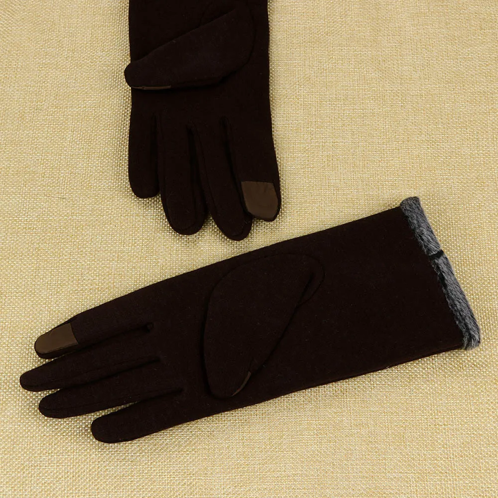 Перчатки зимние теплые Новинка женские кашемировые сохраняющие тепло для вождения полный палец перчатки для экрана Guantes de otouno e invierno