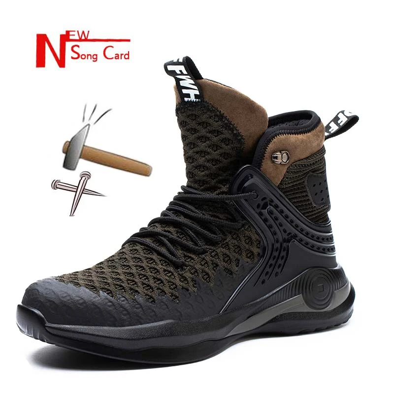 Botas ligeras cómodas para hombre, zapatos de trabajo con puntera de acero, antiperforación, para exteriores, talla Invierno| Botas de seguridad y de trabajo| - AliExpress