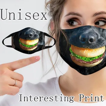 

21 Patterns Adult Face Mask Fashion Casual Sunflower Hamburger Printed Mouth Cover Washable Reusable Mouth Mask Mascarillas