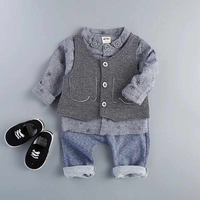 

BOY'S Male Baby Autumn Clothing Set Men's 1-3 Years Old Fashion Clothes for Babies Spring And Autumn New Style One-Year-Old Thre