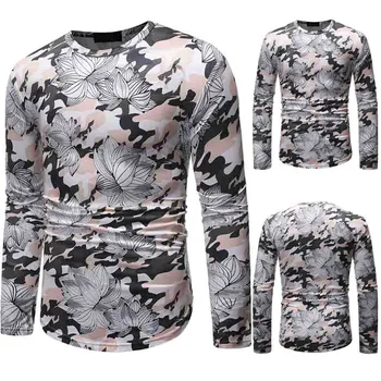 

New Fashion Mens Needle show Autumn Long Sleeve Casual Fit Cotton Round Top Blouse Wholesale Free Ship рубашка мужская Z4