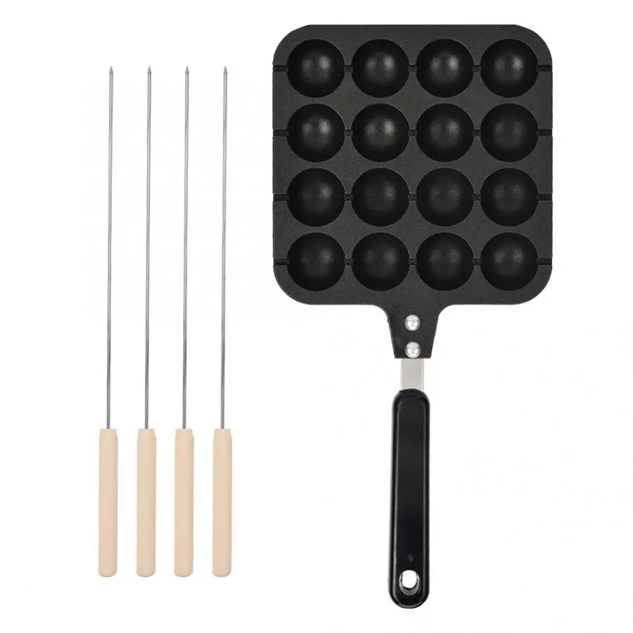 16 Holes Takoyaki Maker Non-Stick Takoyaki Grill Pan Plate Maruko Baking Forms Mold Pan Octopus Baking Machine for Kitchen baking pan baking tray