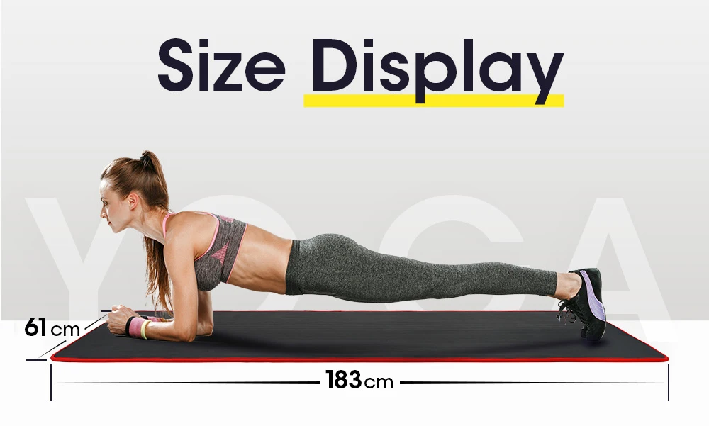 1830*610*8/10mm, NBR Material Sport Thick Yoga Mat with bag,for fitness,Pilates Gymnastics Massage pad Exercise mat For Beginner