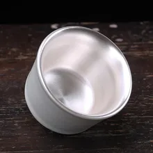 Ru керамическая чашка для чая в печи, с открытым кусочком, Стерлинговое Серебро, 999 подлинный вкладыш для кунг-фу, серебряная домашняя чашка, зеленая чайная посуда