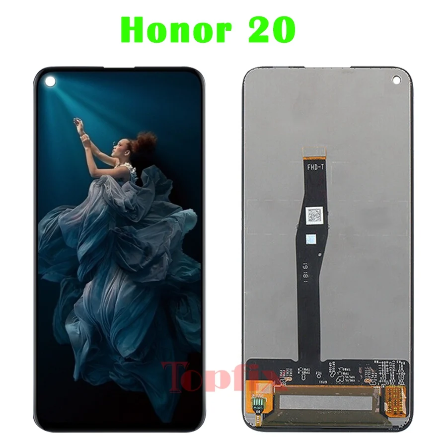 Honor 20 ЖК-дисплей для huawei Honor 20, сенсорная панель, дигитайзер, Замена для huawei Honor 20 Pro, ЖК-дисплей для Honor 20i, ЖК-дисплей - Цвет: Honor 20
