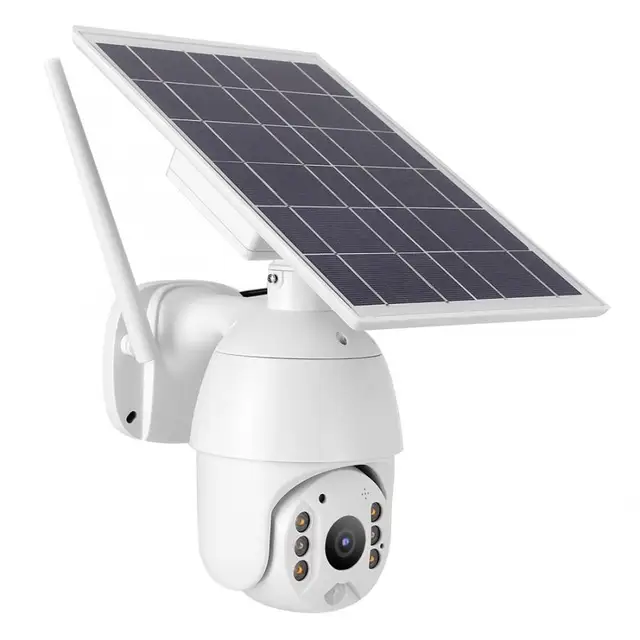 Caméra solaire WiFi, caméra PTZ d'alerte WiFi à énergie solaire  intelligente avec vision nocturne IR, audio bidirectionnel, système de  surveillance