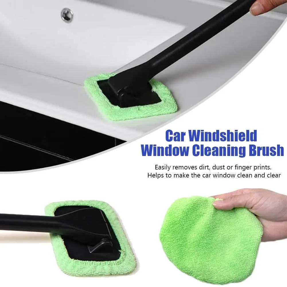 Car Windshield Cleaner Brush Kit Windshield Wiper Cleaning Wash Tool Inside  Interior Auto Glass Cleaning Wash Tool Long Handle