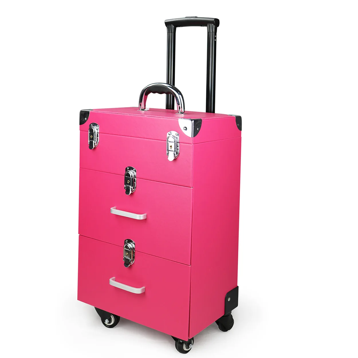 

Manufacturers Direct Selling Profession Trolley Cosmetic Case Munsu Toolbox with Drawer Universal Wheel Large-Volume Makeup Case