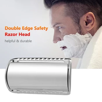 

Safety Razor Head Stainless Steel Open Comb Head with Protective Cover Double-edged Men Safety Razor Head Beard Shaving Tool
