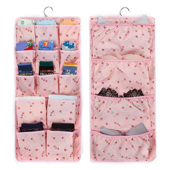 

Wardrobe Underwear Socks Storage Bag Storage Bag Fabric Wall-Mounted Dormitory Wardrobe Hanging Storage Bag Artifact