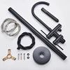 Black/Golden Bathtub Shower Faucet Floor Standing Bath Tub Spout Shower Single Handle Mixer Tap Bathroom Shower Faucet Mixer Tap 5