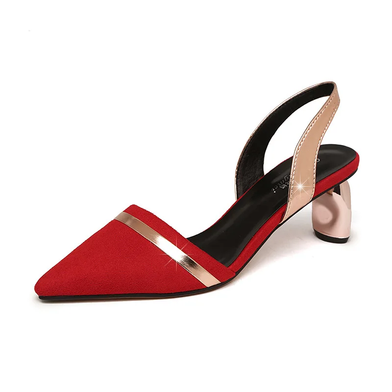 

Specific Sandals Women's New Style Chunky-Heel after Air with Closed-toe Shoes Large Size WOMEN'S Shoes Pointed-Toe High Heel Sh