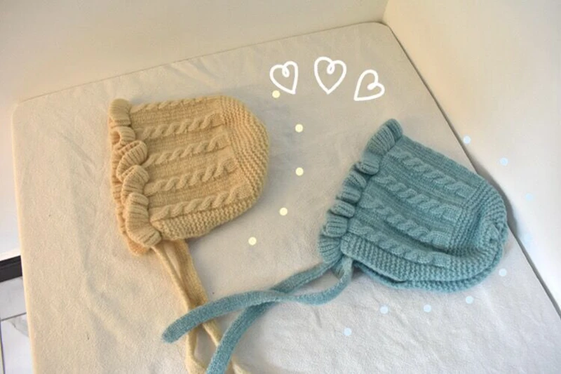 CROAL CHERIE Baby Hat Cotton Warm Newborn Accessories Baby Girl Princess Hat Autumn Winter Hat For Kids Infant Toddler Cap     (24)
