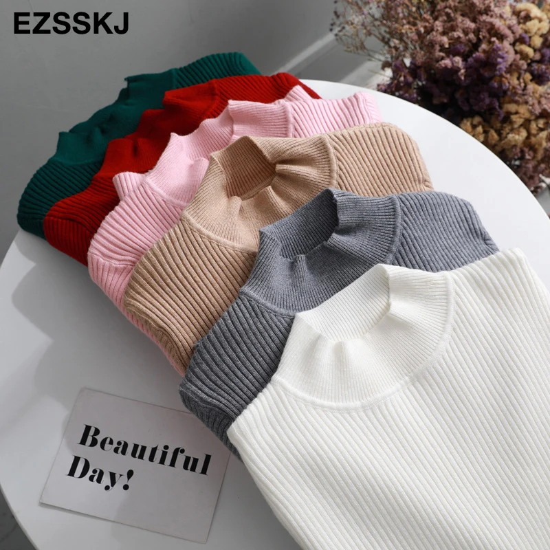 746.89 руб. 35% СКИДКА|Базовый тонкий толстый свитер повседневные женские пуловеры Половина Водолазка длинный рукав теплый вязаный свитер женские джемперы Однотонный свитер-in Пуловеры from Женская одежда on Aliexpress.com | Alibaba Group