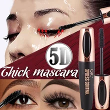 4D шелковое волокно ресницы Удлиняющая Тушь водостойкая длительная ресница черные ресницы Удлиняющая Макияж 3D Тушь инструмент