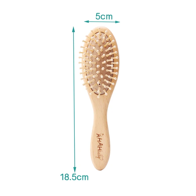 Baby Hair Brush And Comb Set for Newborn Massage Bath Shower Custom Logo Comb For Hair Mini Baby Brush Wooden Hair Brush for Kid 1pc massage brush 2