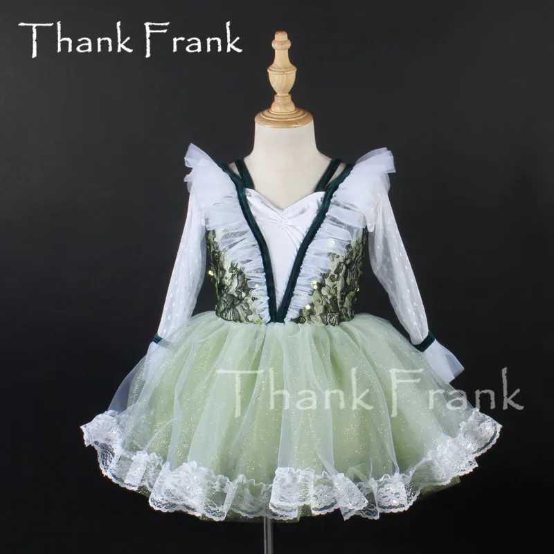 

New Girls Ballet Tutu Dress Women Long Sleeve Sequin Lace Ballerina Costumes Kids Adult Professional Leotard Dance Dresses C787