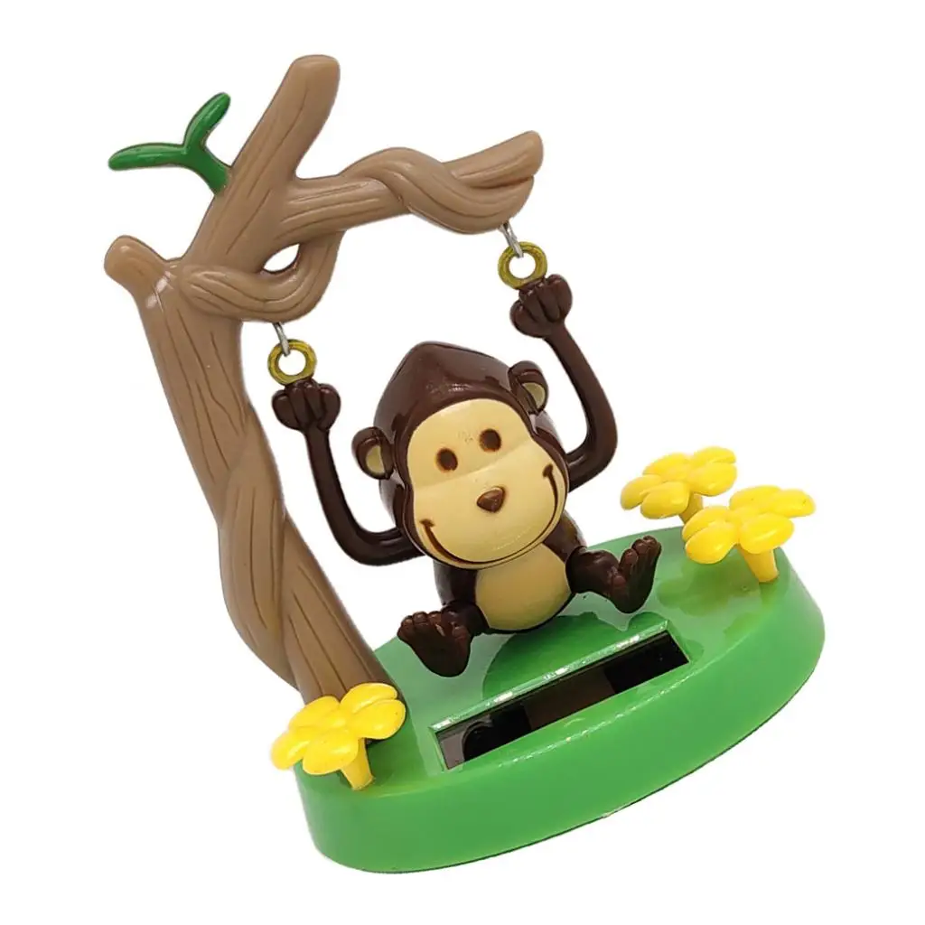 Solar Powered Dancer Monkey Toy Shaking Head Cartoon Doll Kids Car Decor | Игрушки и хобби