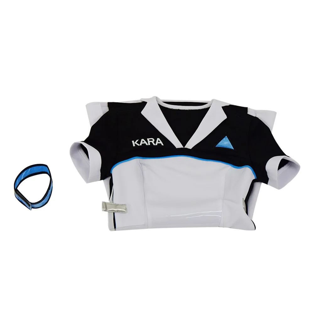Cossky стать человеком Kara AX400 Косплей Костюм женский белый Униформа платье