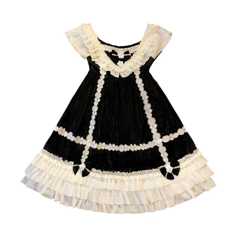 Lolita Jurk Zeer Zwart Brun Lolita Zware Bloem Bruiloft Thee Party Rok Dagelijkse jsk Jurk Lolita Jurk Zeer Zwart Brun Lolita Zware Bloem Bruiloft Thee Party Rok Dagelijkse jsk Jurk