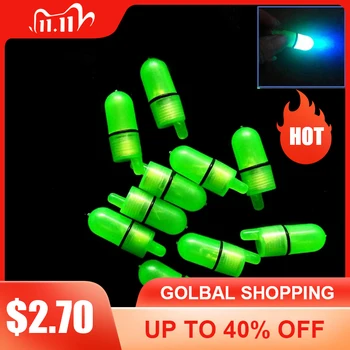 SUPER PROMO ❤️ Wholesale 10 pcs Portable LED Light Fishing Float Rod Bite Outdoor Night Sports Fishing Accessories Blue Green peche flotteur - discount item 28% OFF Sports & Entertainment
