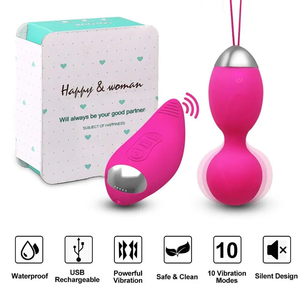 Silicone Smart Ball Tight Training Vaginal Balls Remote Control Vibrating Egg Exercises Kegel Balls Simulator Clit Sex Toy Women