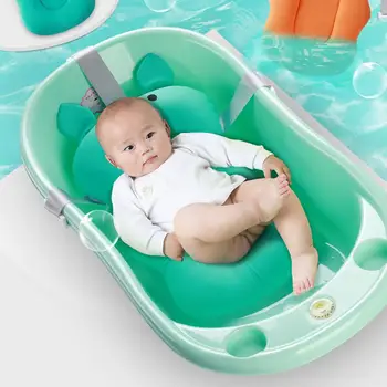 

Portable Baby Shower Bath Tub Pad Baby Bath Shower Air Cushion Bed Non-Slip Bathtub Mat Support Seat New Safety