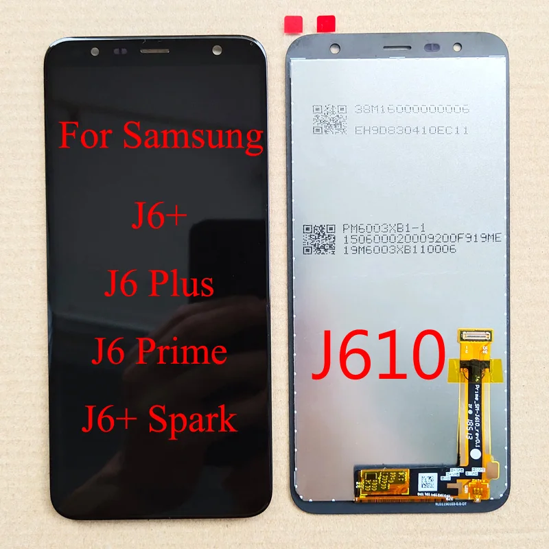 ЖК-дисплей 6 0 дюйма для Samsung J6 + 2018 / Plus Prime Spark J610 сенсорный экран с дигитайзером в
