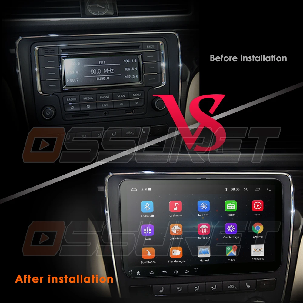 Cheap Android 9.0 Car Multimedia player 2 Din Car GPS For VW/Volkswagen/Golf/Polo/Tiguan/Passat/b7/b6/SEAT/leon/Skoda/Octavia Radio BT 5