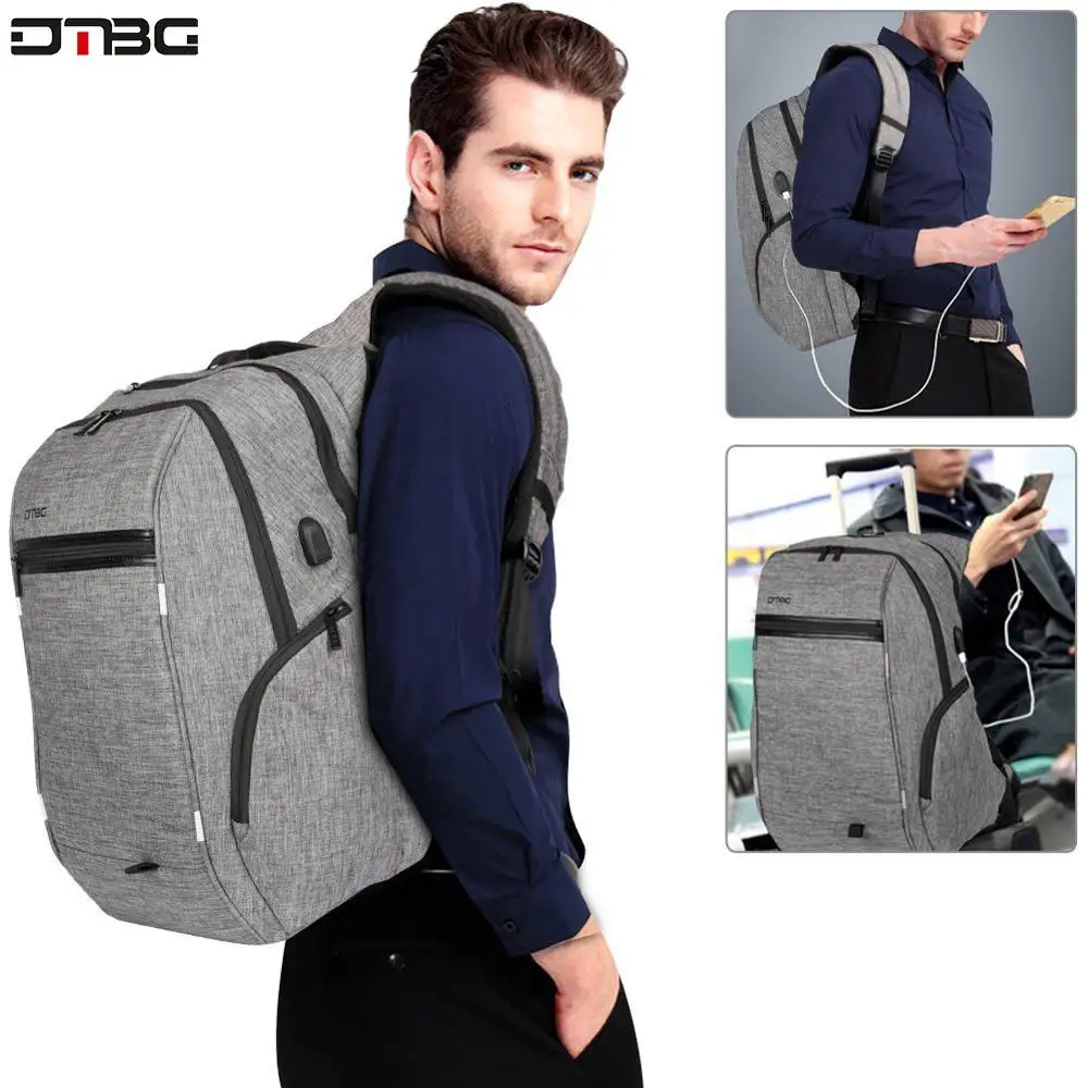 DTBG Men Travel Backpack Large Capacity Teenager Male Backpcak Anti-thief Bag USB Charging 17.3&quot Laptop Waterproof Bags | Багаж и