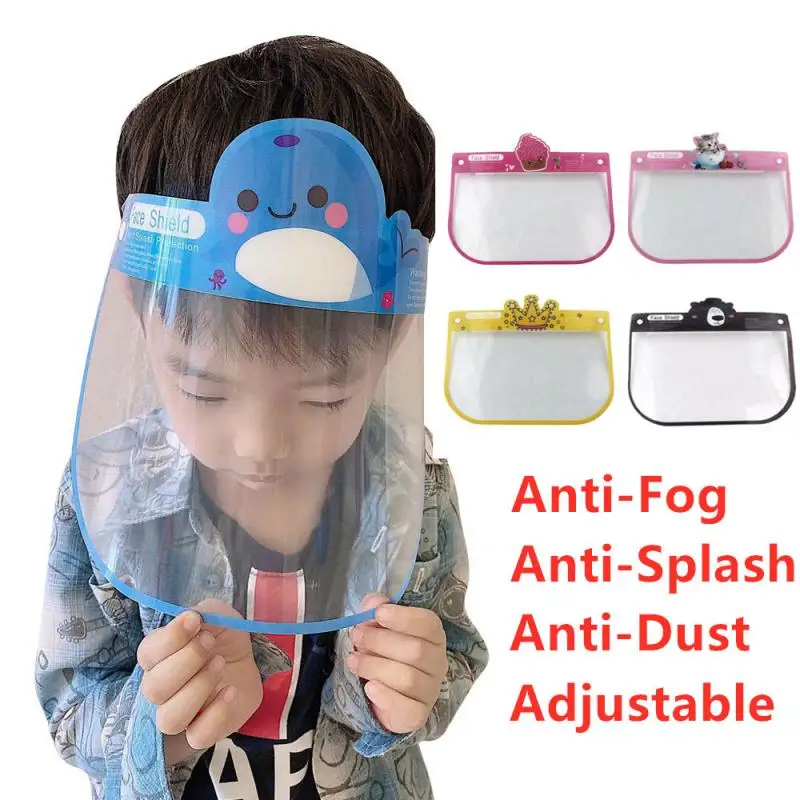 50Pcs New Face Shield Kids Protective Anti-Fog Anti Droplet Dustproof Adjustable Cute Safety Clear Full Mask | Дом и сад
