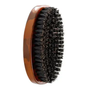 

2020 New Wooden Handle Makeup Beard Mustache Brush for Men Wild Boar Bristle Hand Combs