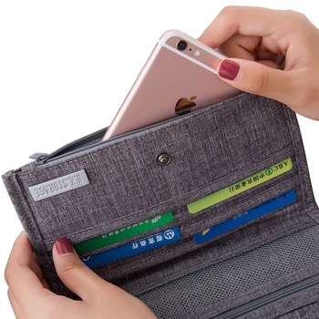 

Women Ladies Oxford fabric Multifunctional Wallet Long Purse Card Holder Bag Clutch Handbag Tickets Credit Card Holder Wallet