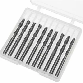 

10x CNC 1/8 Router Bits End Mill Flat Nose 2-Flute Milling Carving Cutter 22mm