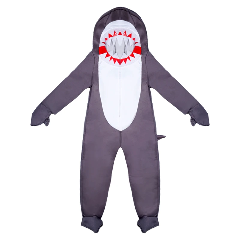 Новое поступление серый костюм акулы карнавальный на Хэллоуин для детей костюмы