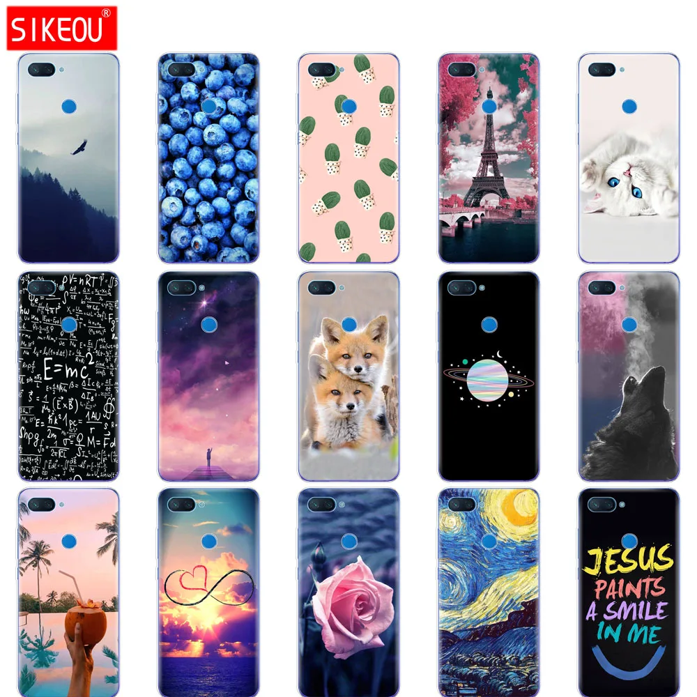 Silicone case For Xiaomi mi 8 LITE Case 6.26 inch soft cover lite funda full 360 Protective Skin shockproof bag | Мобильные телефоны