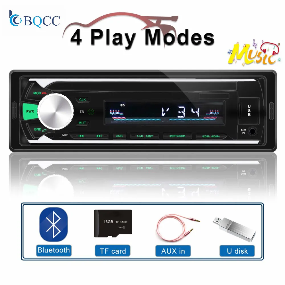 12V 1 Din Autoradio Bluetooth Car Stereo In-Dash FM Aux Input Receiver SD USB MP3 MMC WMA Radio 12V 1 Din Autoradio Bluetooth Car Stereo In-Dash FM Aux Input Receiver SD USB MP3 MMC WMA Radio