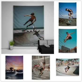 

Skateboard Sport Fitness Tapestry Art Wall Hanging Sofa Table Bed Cover Home Decor Dorm Gift