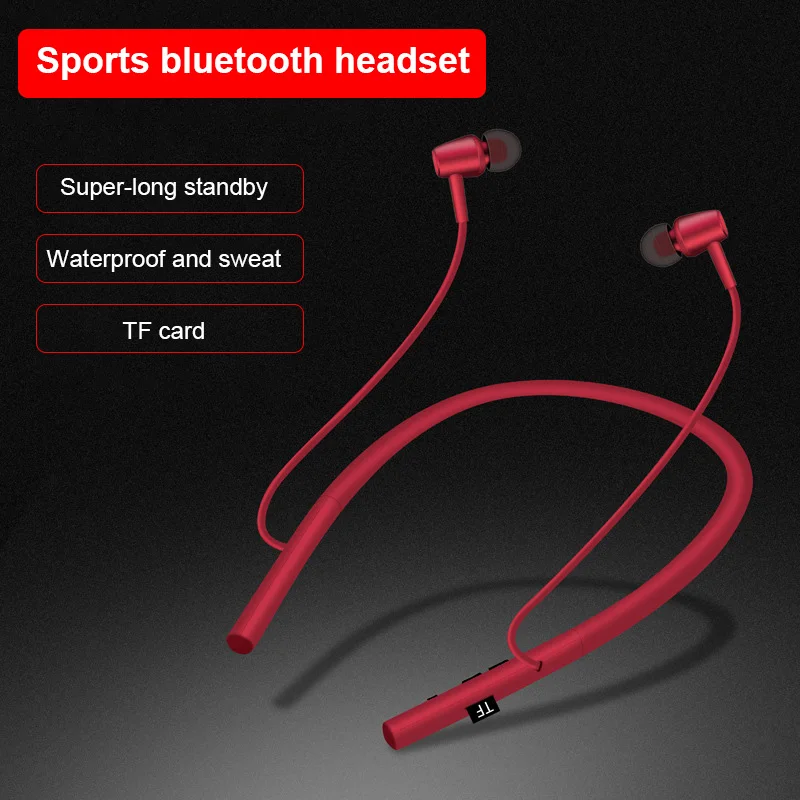 T23 Wireless Bluetooth Headphone With Mic Support TF SD Card Bluetooth Earphone Stereo Bass Sporting Neckband Headset