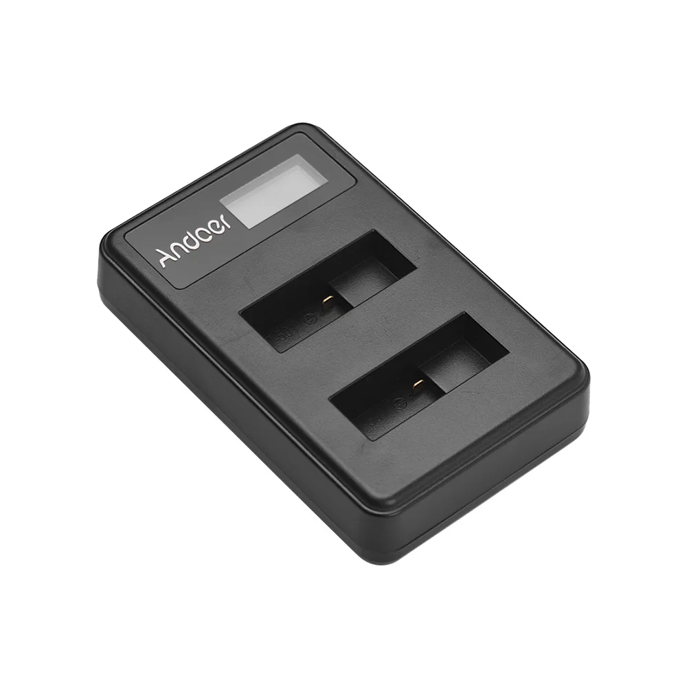Andoer LCD 2 GOPRO5 Двойной аккумулятор зарядное устройство ЖК камера Зарядка батареи USB