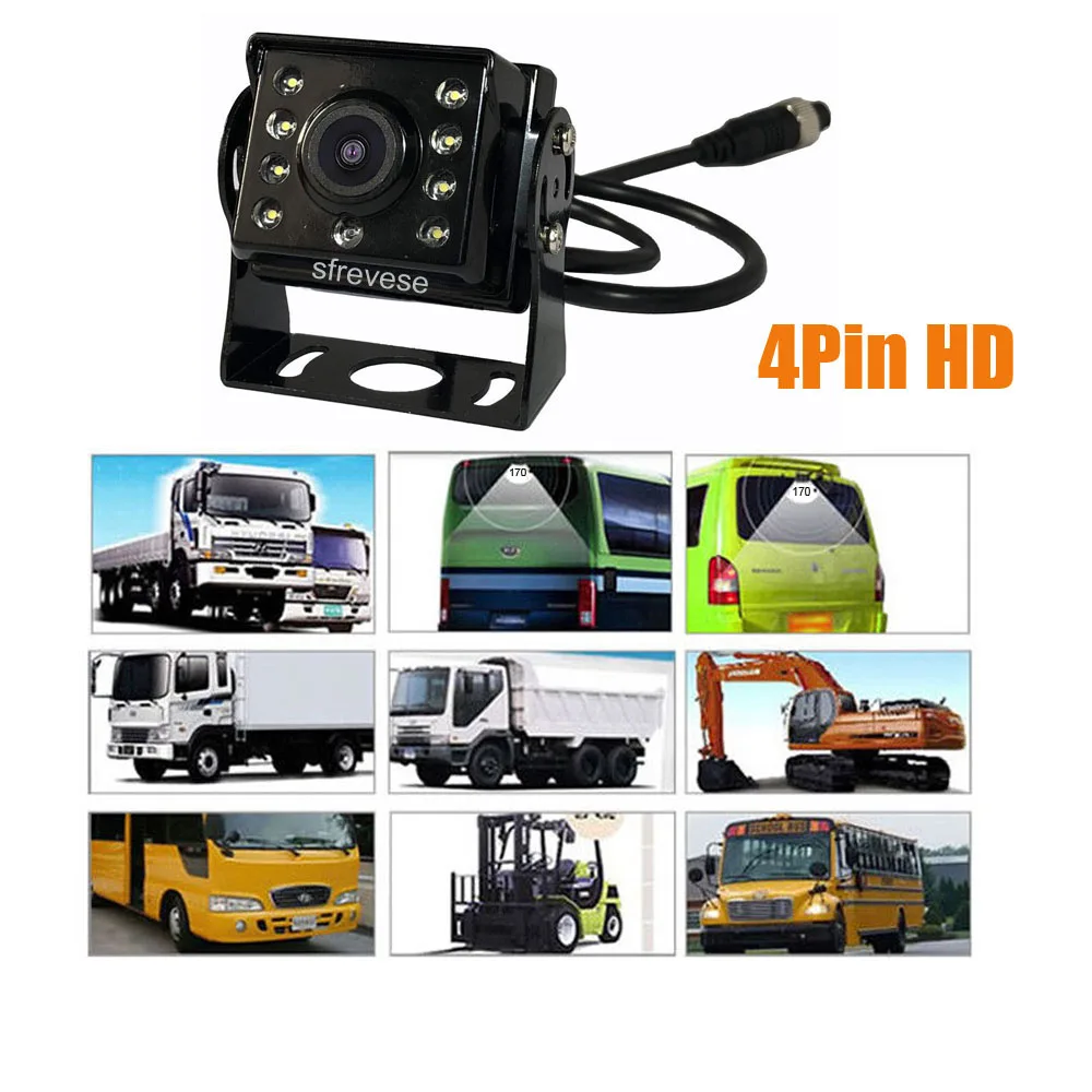 Камера заднего вида 9 &quotAHD IPS 4CH Quad Сплит DVR монитор + 4x AHD 1080P 4Pin ИК камера для RV Bus