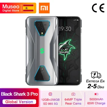 Перейти на Алиэкспресс и купить Глобальная версия Xiaomi Черная Акула 3 Pro 5G Snapdragon 865 12 Гб 256 игры телефон Octa Core 64MP камерами 65 Вт 5000 мА-ч