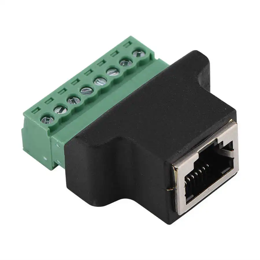 DVR разъём Ethernet RJ45 Женский Разъем мама к 8 Pin типа Винтовые клеммы разъема EIA/TIA 568B |