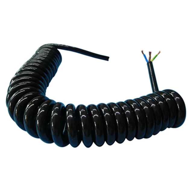 Câble spiralé à 3 brins pour rallonge électrique (noir) : :  High-Tech