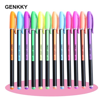 

Promotional Markers & Highlighters Pen 12 Colors Glitter Gel Pen For Adult Coloring Books Journals Drawing Doodling Art Markers