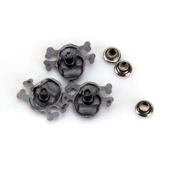 20 Sets Antique Metal Punk Skull Studs Rivets for Leathercraft Eyelet DIY Bags Leather Bracelet Clothes Accessories