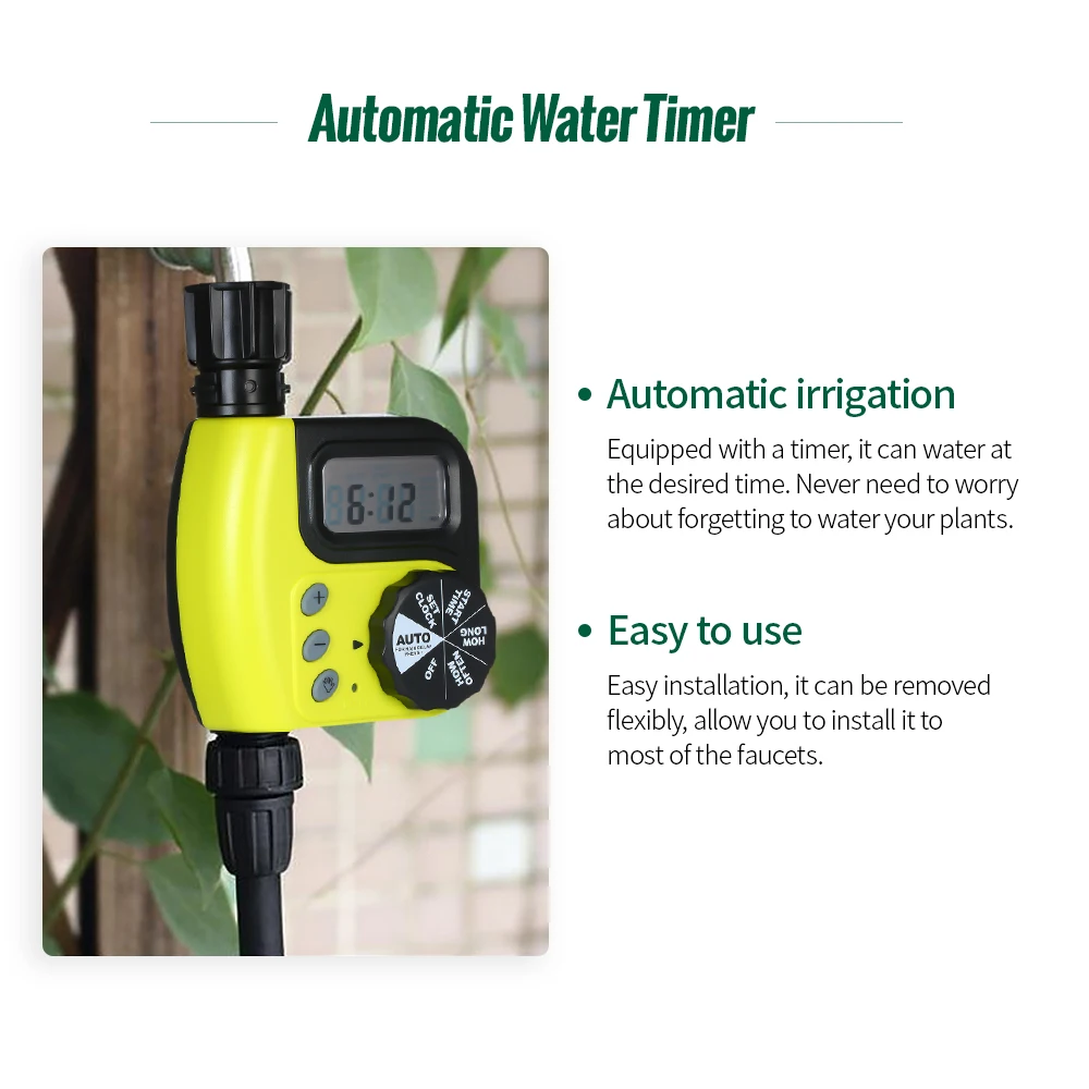 Programmable Hose Faucet Timer Automatic Water Timer Outdoor Garden Irrigation Controller Garden Automatic Watering Device