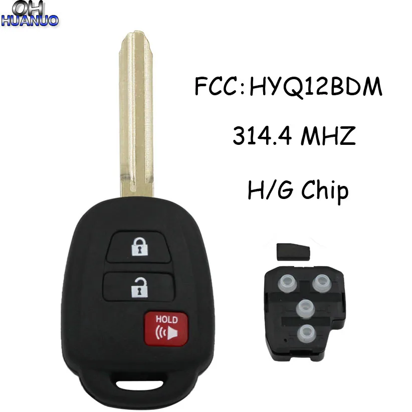3/2 + 1 кнопка дистанционного ключа автомобиля для Toyota Prius C 2012 2013 314 2 МГц с чипом G 2015