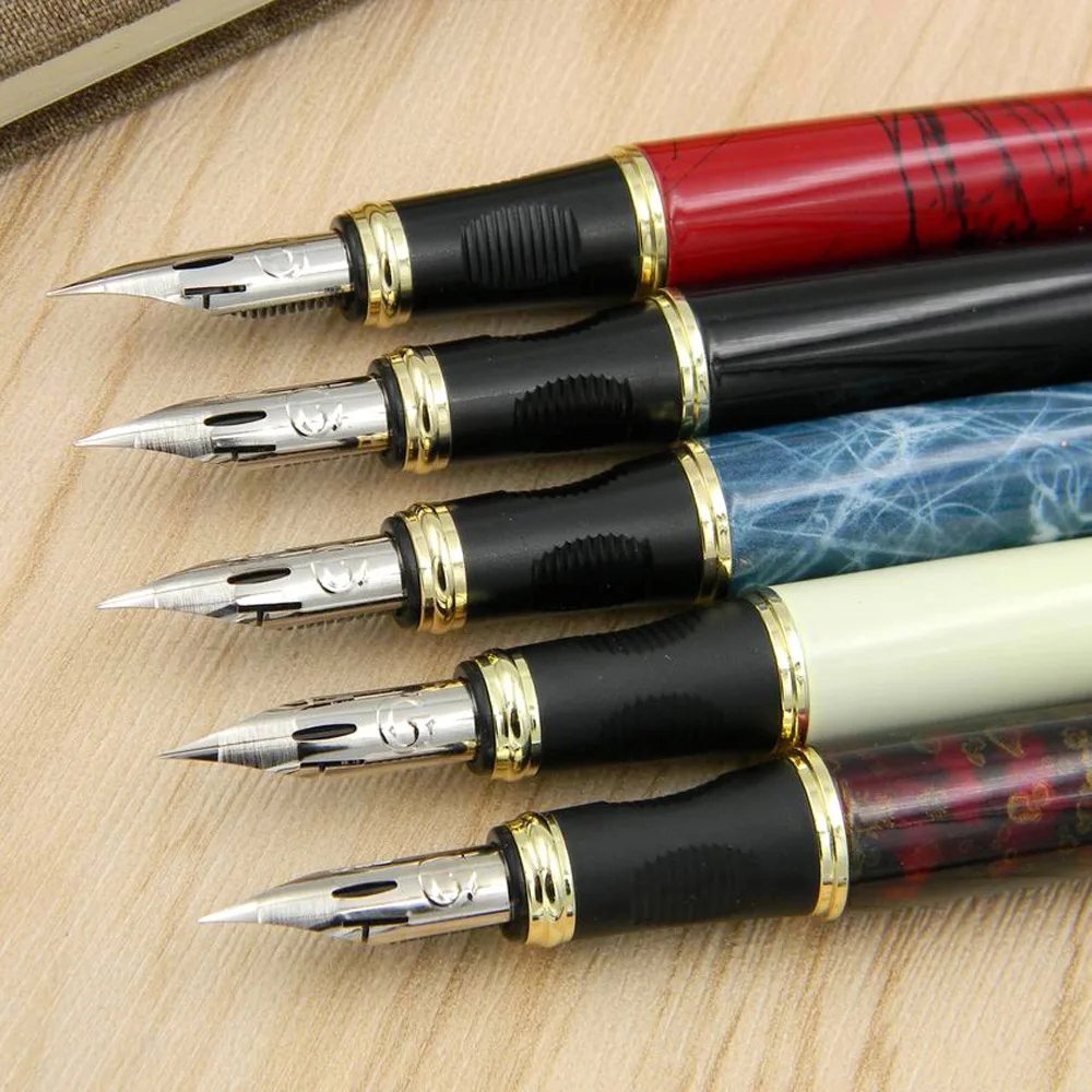 JINHAO 450 г перьевая ручка золотистого цвета для каллиграфии круглый цветочный