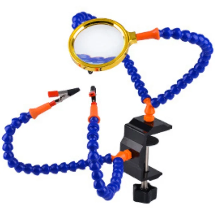 Soldering Holder Flexible Arm 4 Helping Hand Magnifier alumin Station for Repair Tools PCB Board Fixed Clip | Мобильные телефоны и